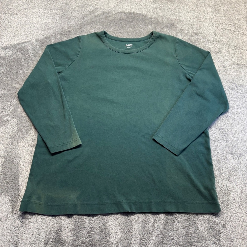 Duluth Trading Co Sweatshirt Mens 2X Green Good Long Sleeve Cotton Crew Neck